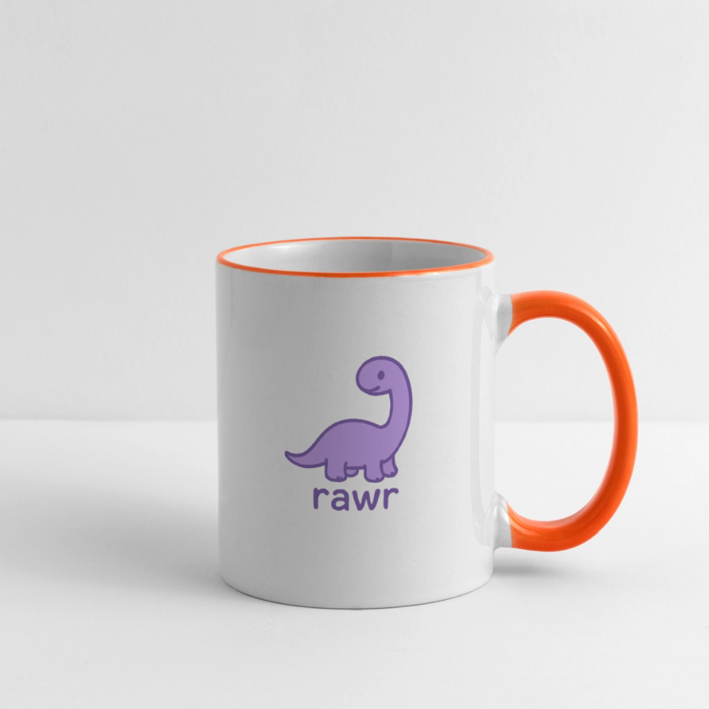 Mug Diplodocus - blanc/orange