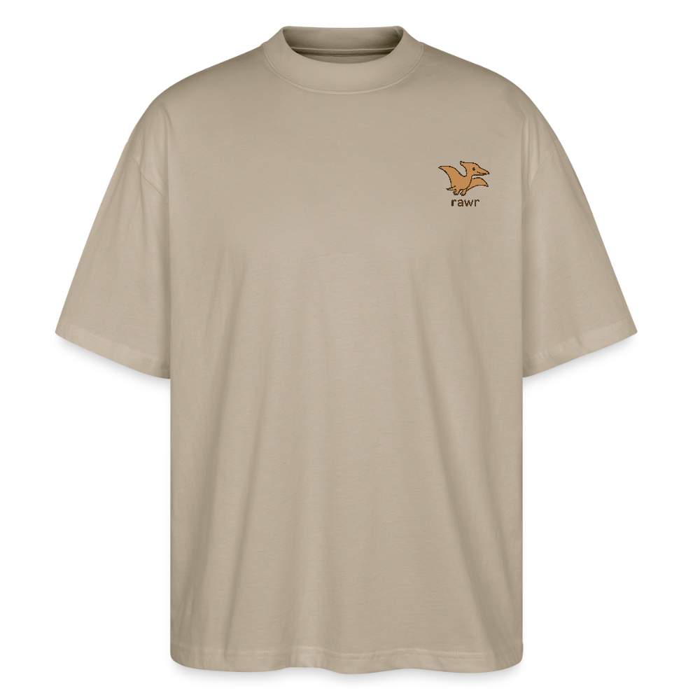 T-shirt oversize ptérodactyles - gris pierre