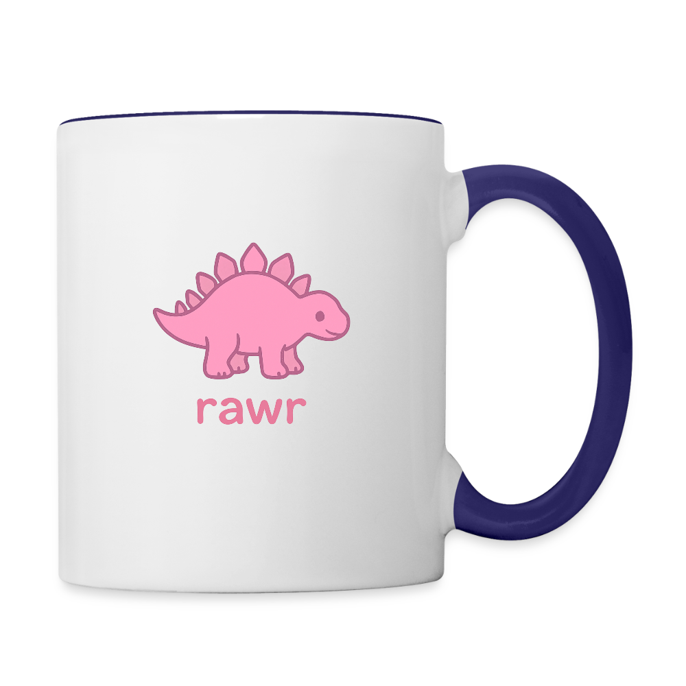Mug Stégosaure - blanc/bleu cobalt
