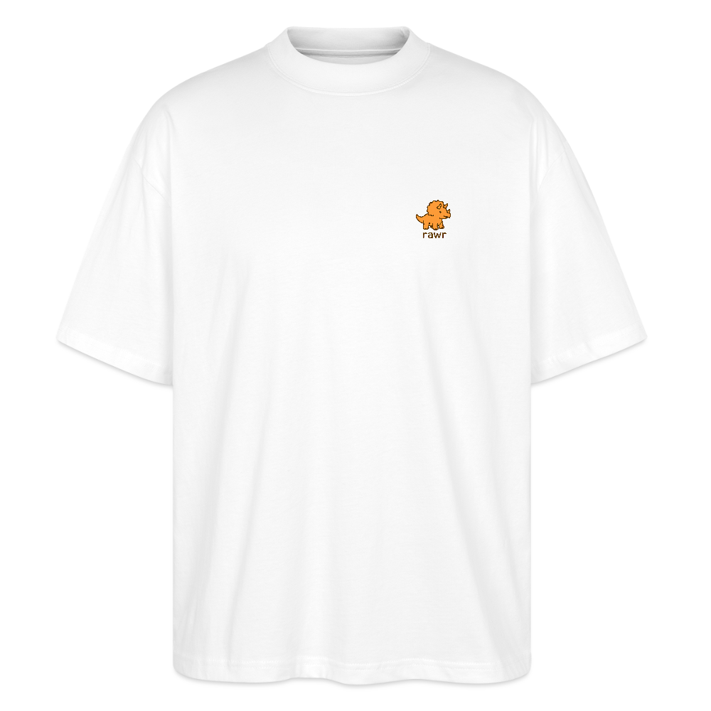 T-shirt oversize Tricératops - blanc