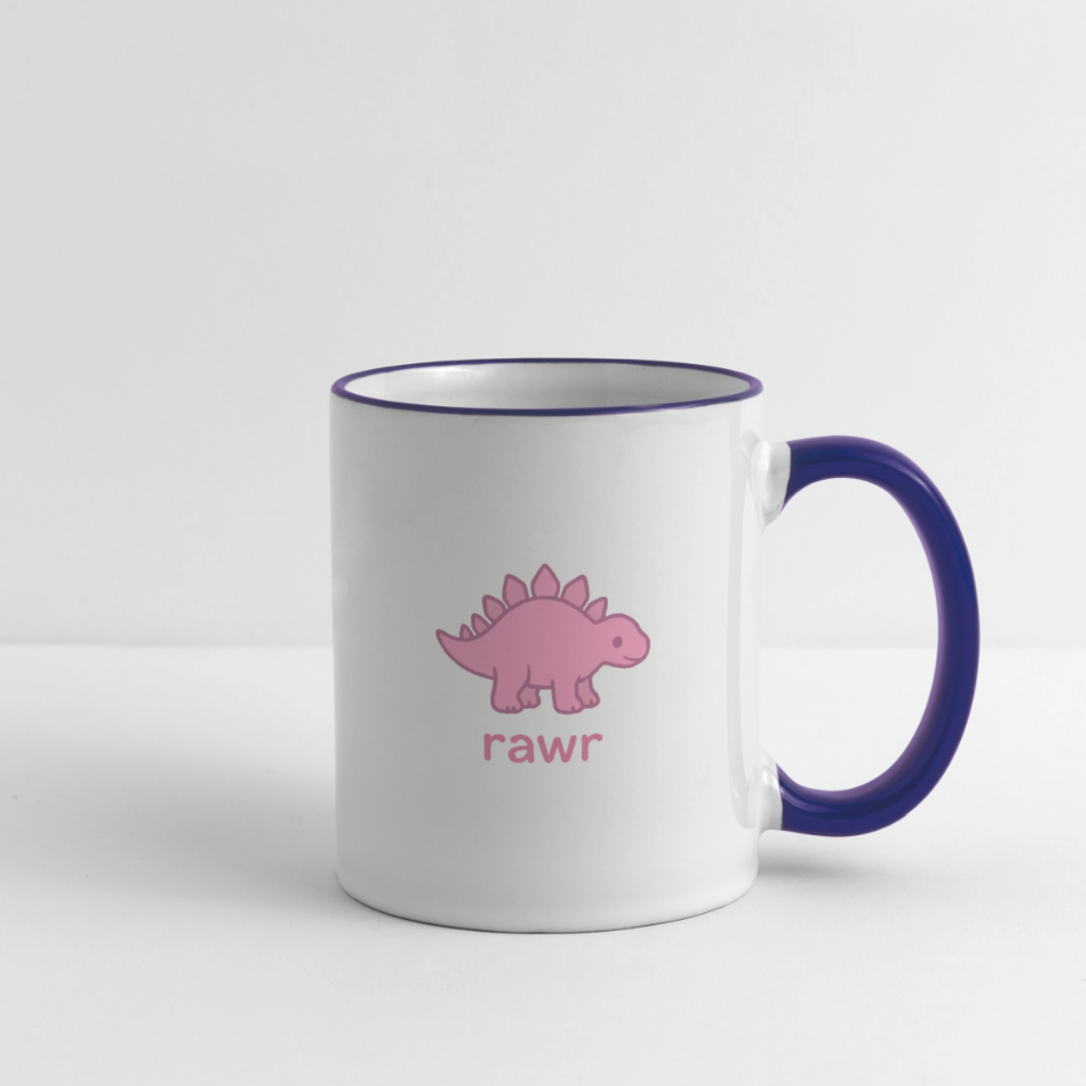 Mug Stégosaure - blanc/bleu cobalt