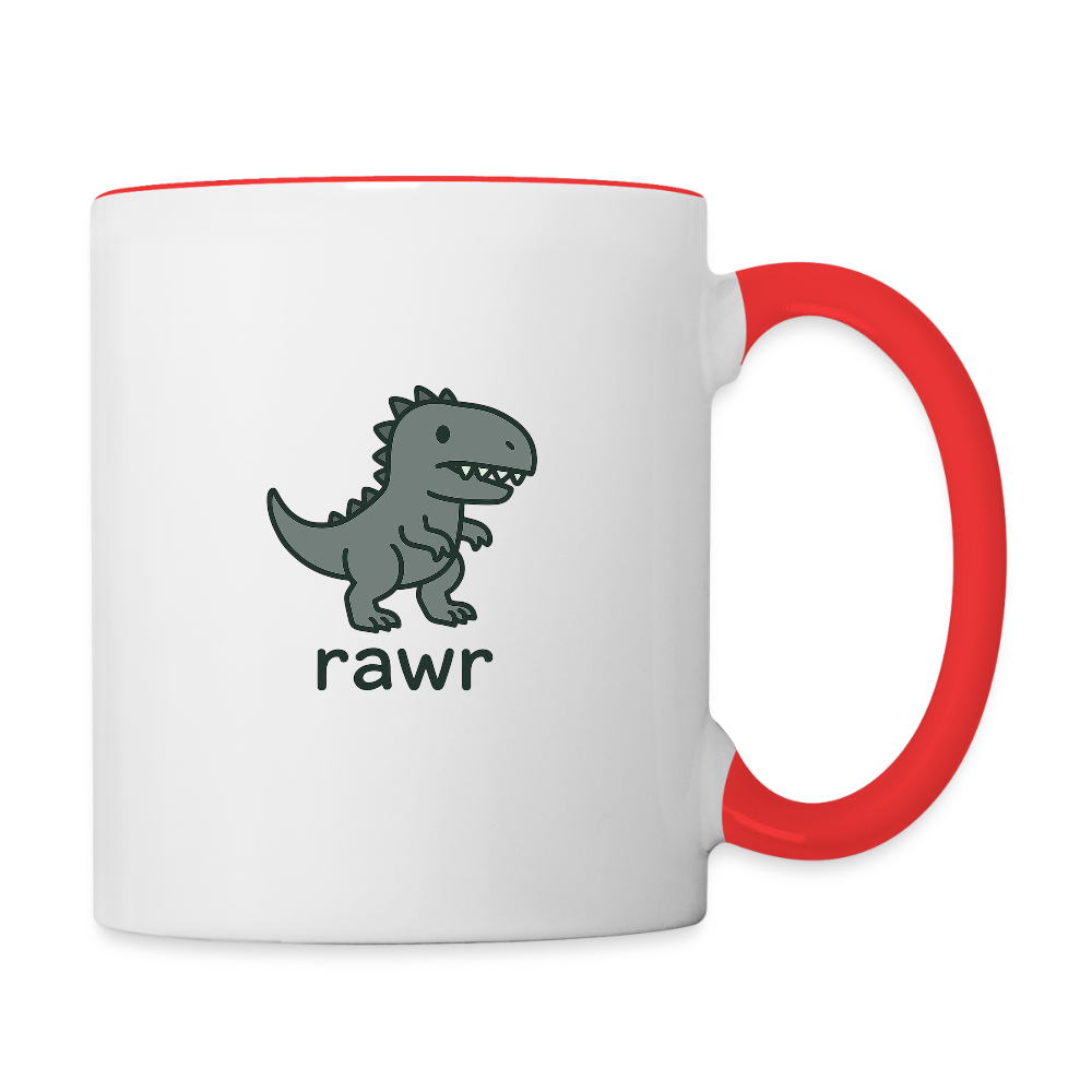 Mug Allosaure - blanc/rouge
