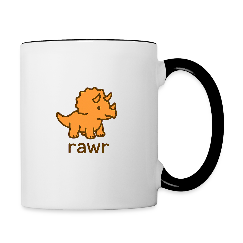 Mug Tricératops - blanc/noir