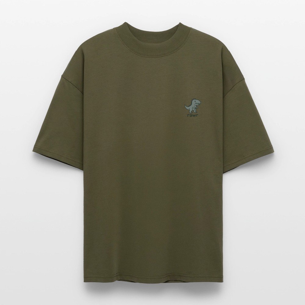 T-shirt oversize Allosaure - kaki