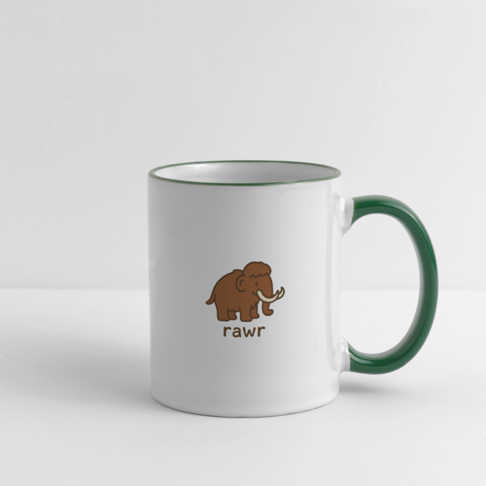 Mug mammouth - blanc/vert foncé