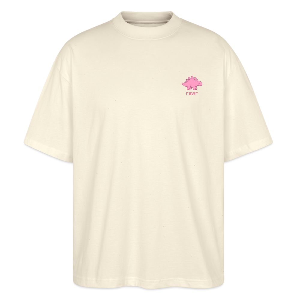 T-shirt oversize Stégosaure - blanc gris