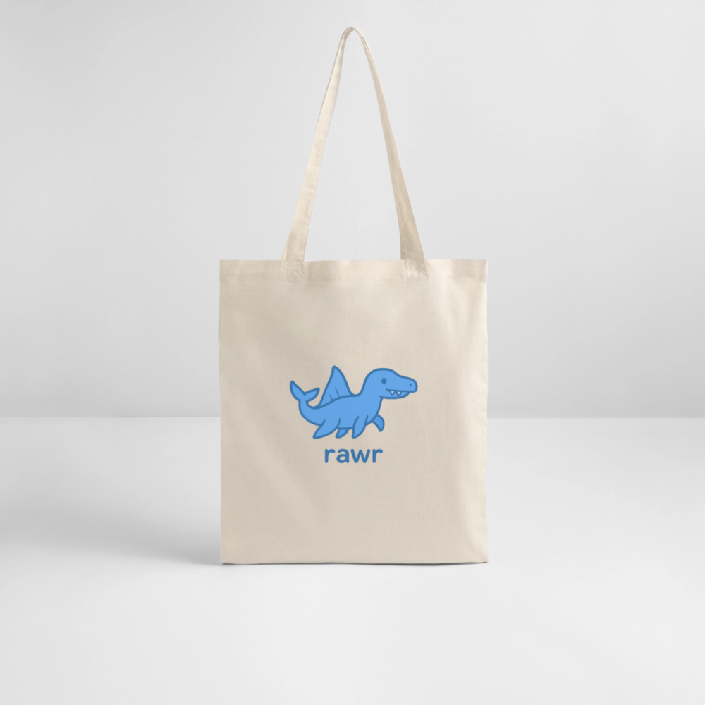 Tote bag mosasaure - blanc gris