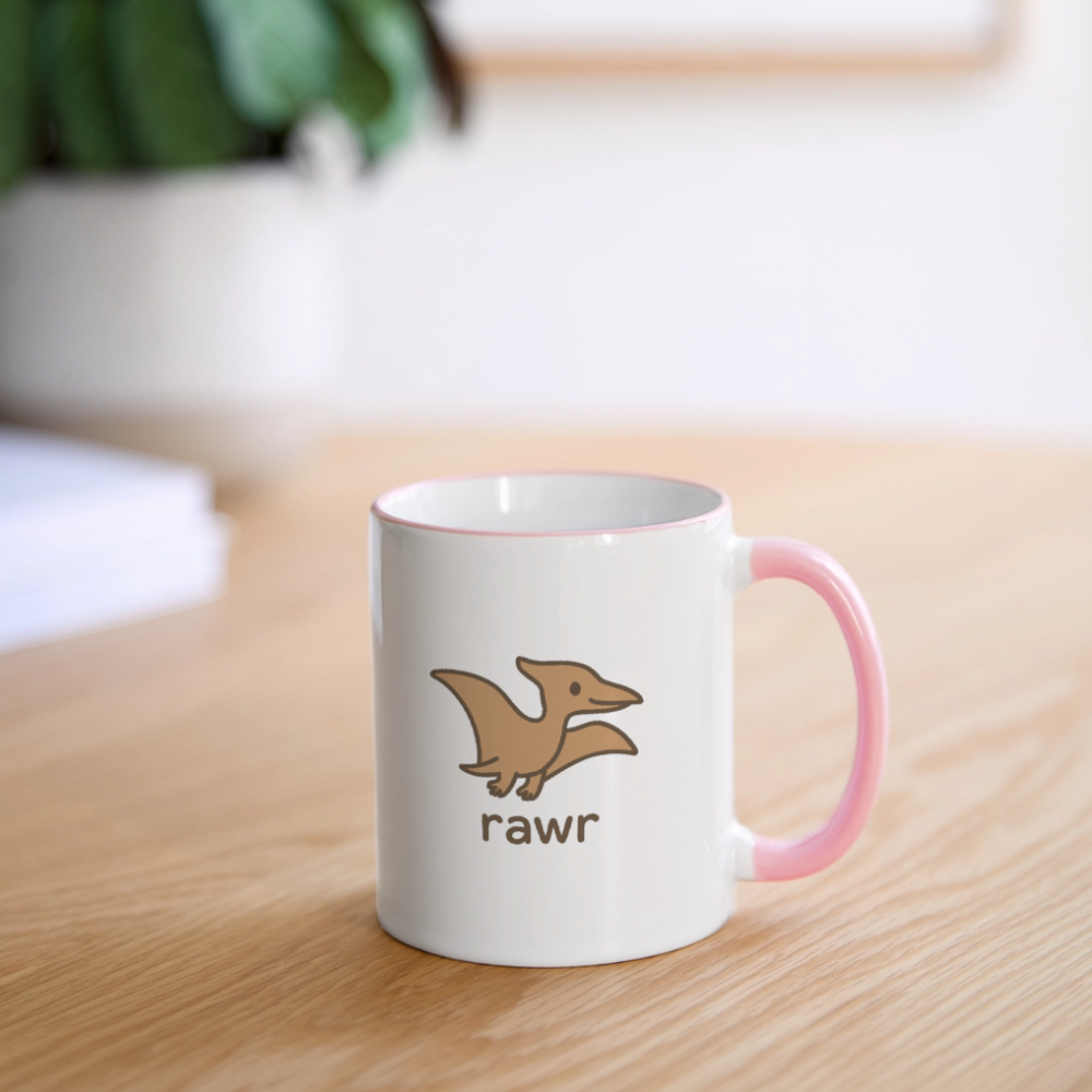 Mug Ptérodactyles - blanc/rose