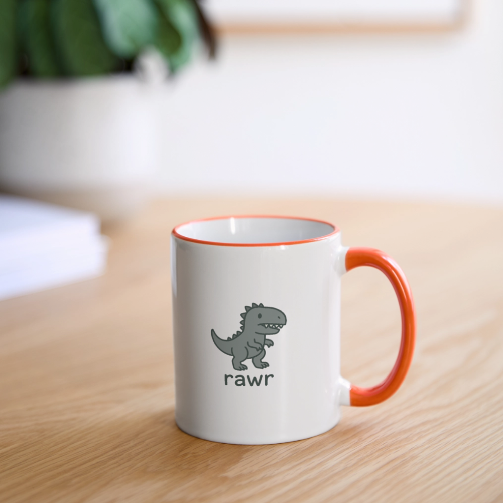 Mug Allosaure - blanc/orange