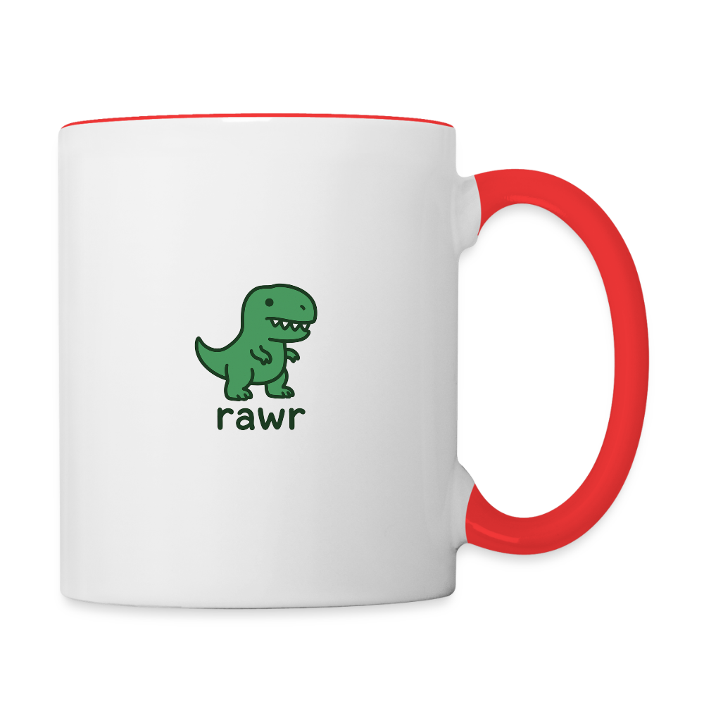 Mug 1er édition T-rex - blanc/rouge