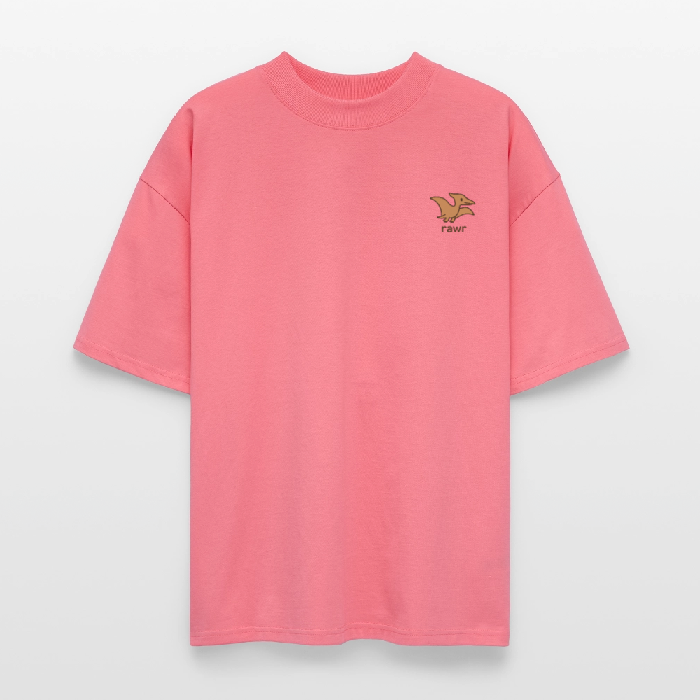 T-shirt oversize ptérodactyles - rose