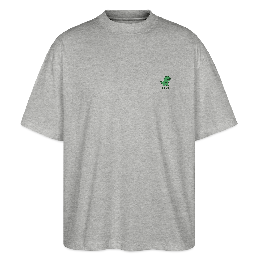 T-shirt oversize T-rex - gris chiné