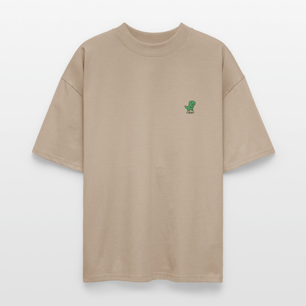T-shirt oversize T-rex - gris pierre