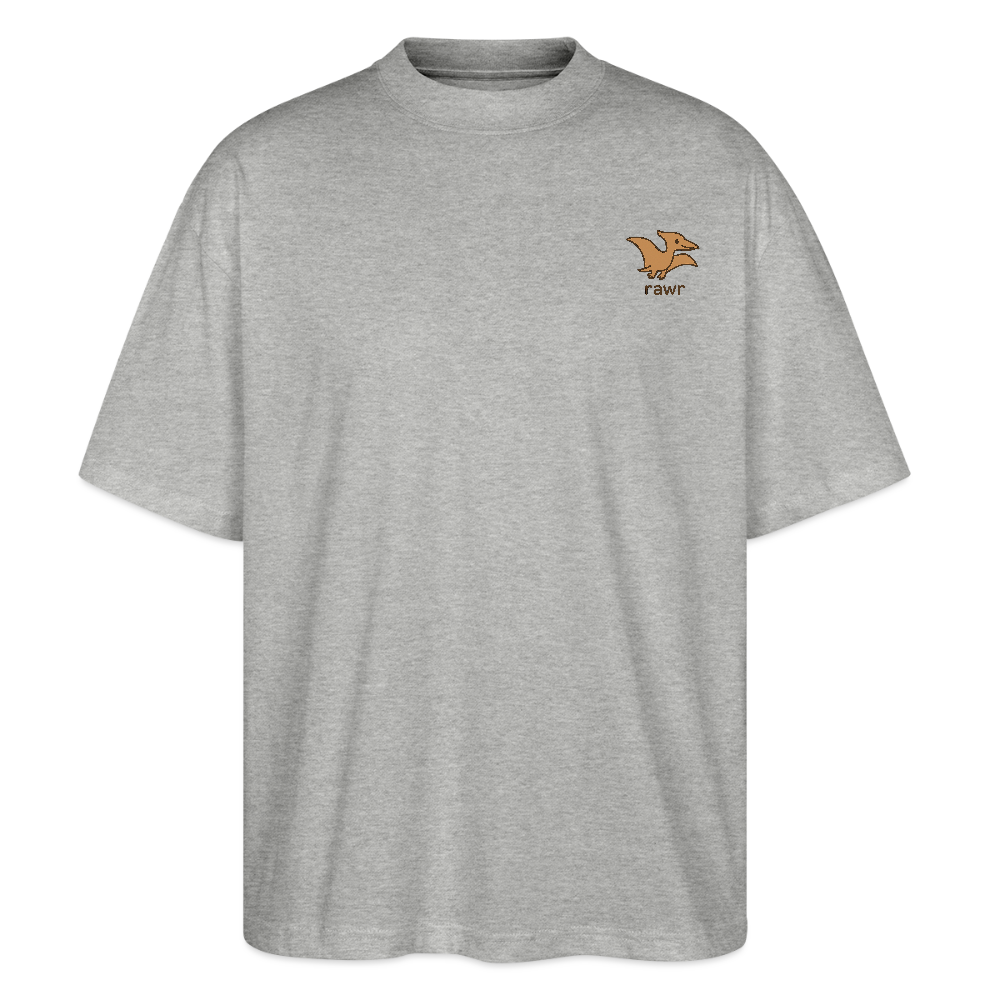 T-shirt oversize ptérodactyles - gris chiné