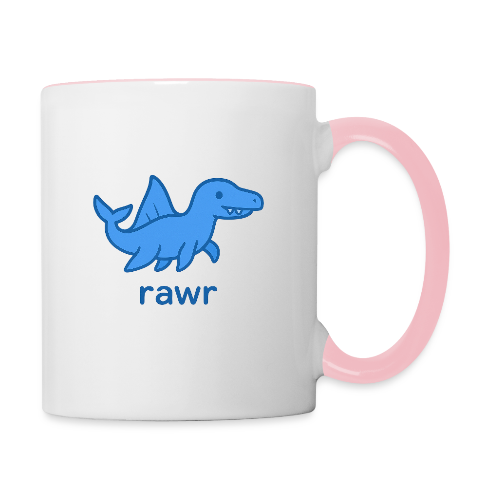 Mug mosasaure - blanc/rose