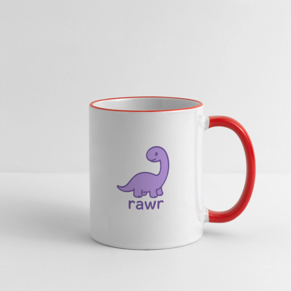 Mug Diplodocus - blanc/rouge