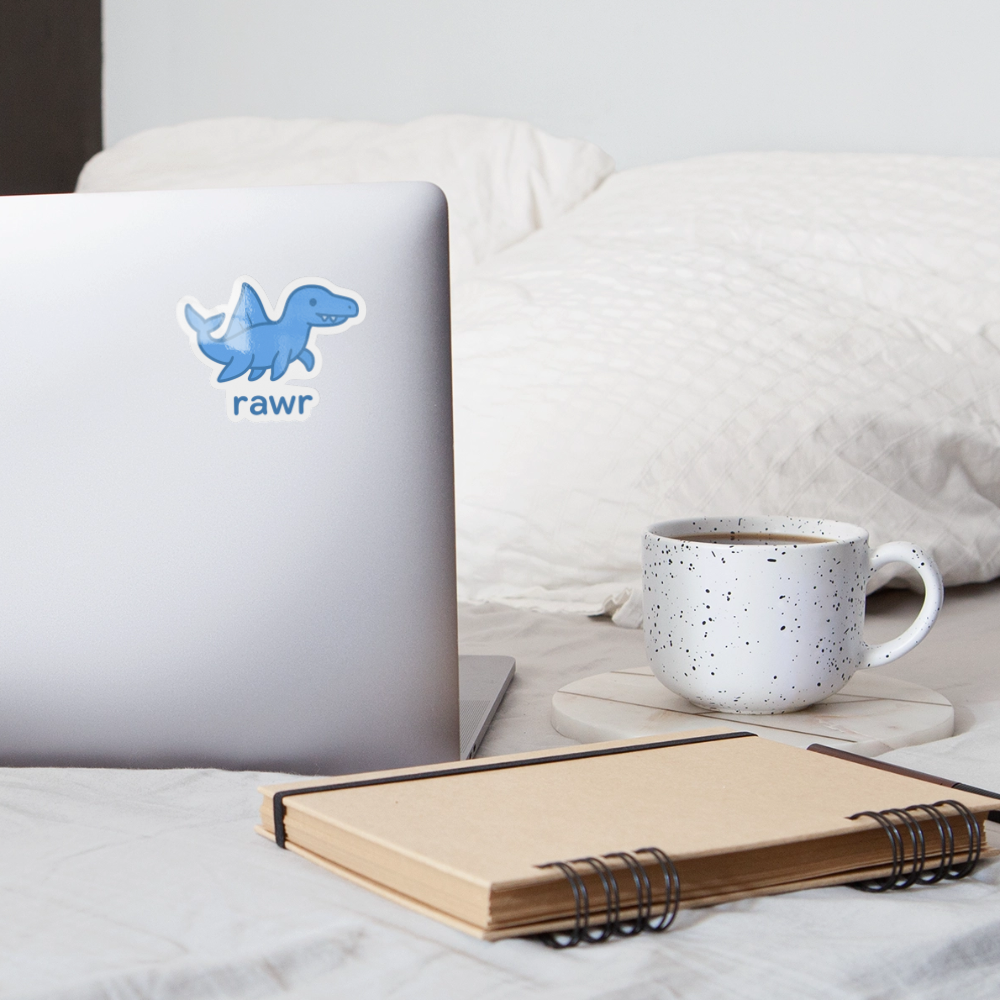 stickers mosasaure - blanc brillant