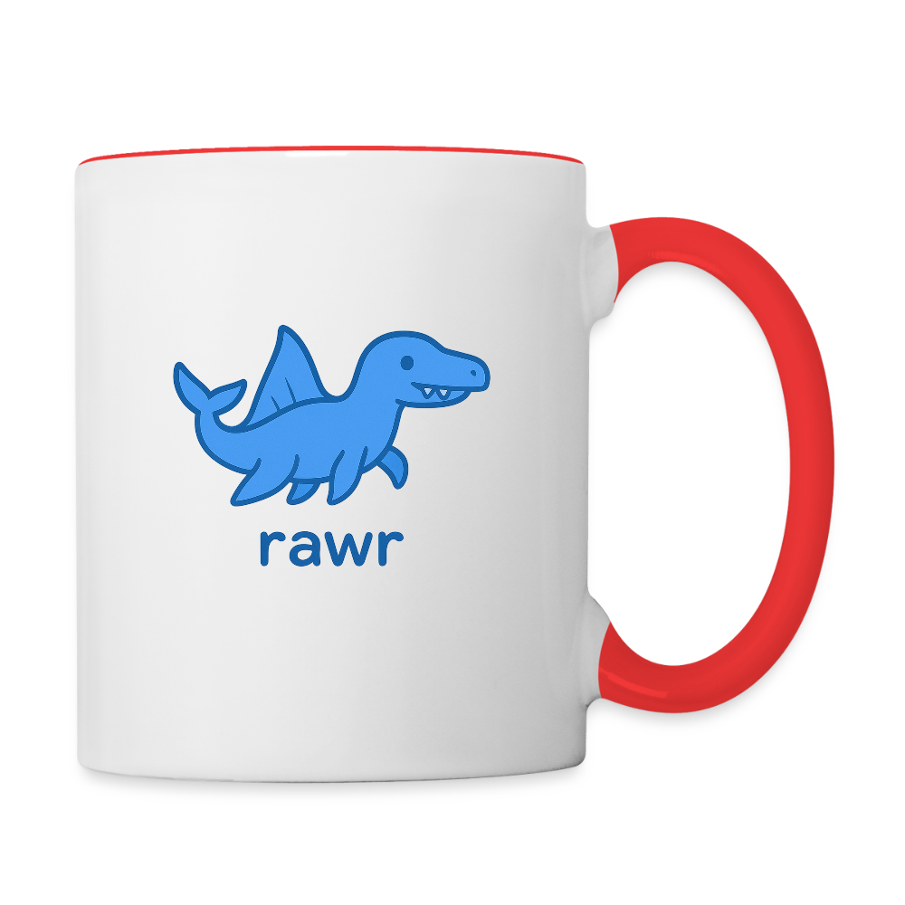 Mug mosasaure - blanc/rouge