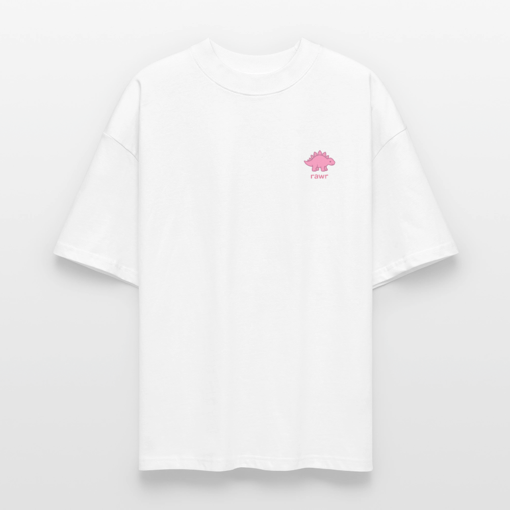 T-shirt oversize Stégosaure - blanc