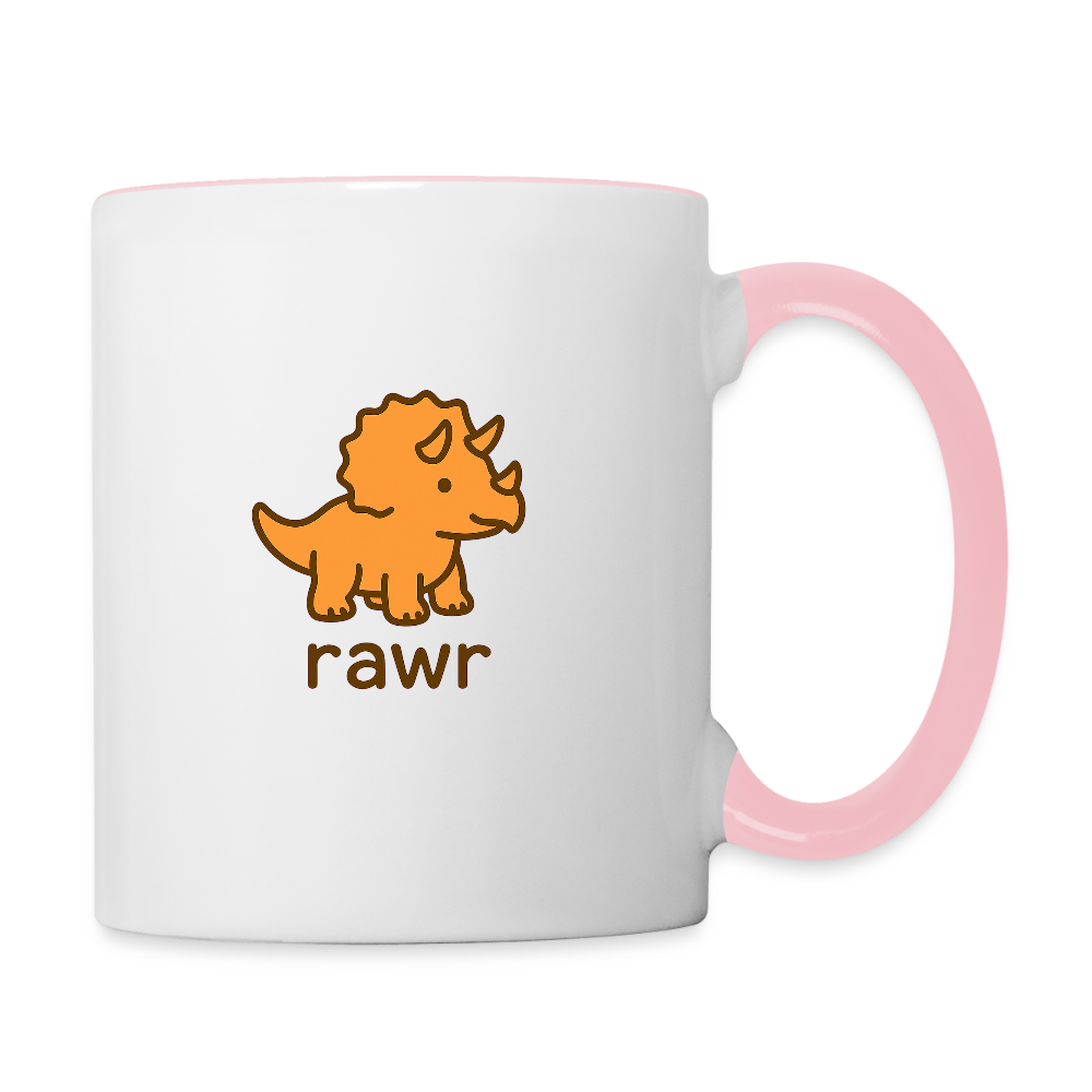 Mug Tricératops - blanc/rose