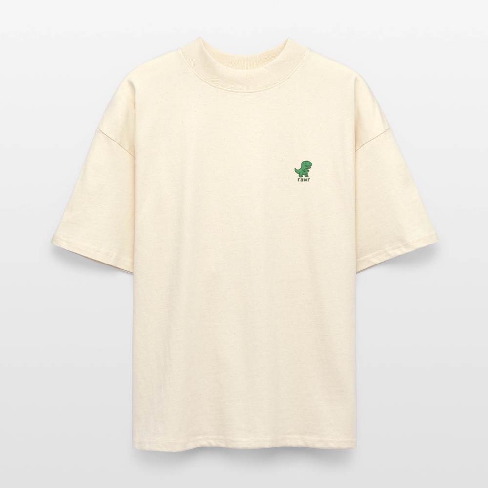 T-shirt oversize T-rex - blanc gris