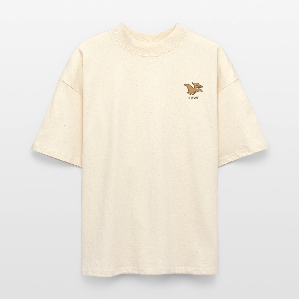T-shirt oversize ptérodactyles - blanc gris