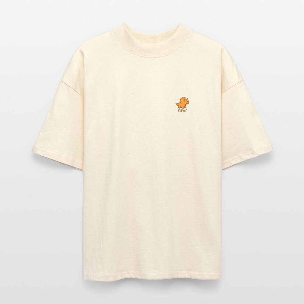 T-shirt oversize Tricératops - blanc gris