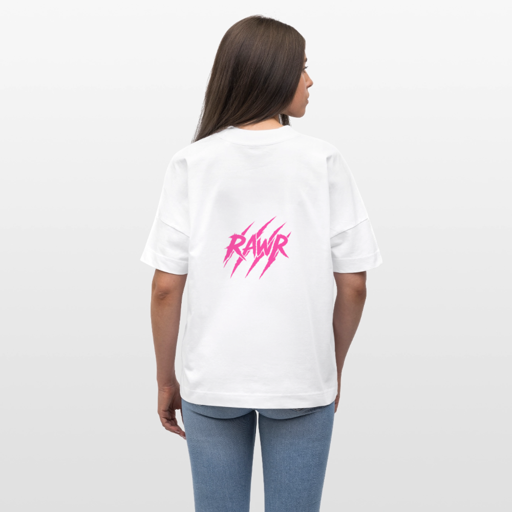 T-shirt oversize Rawr - blanc
