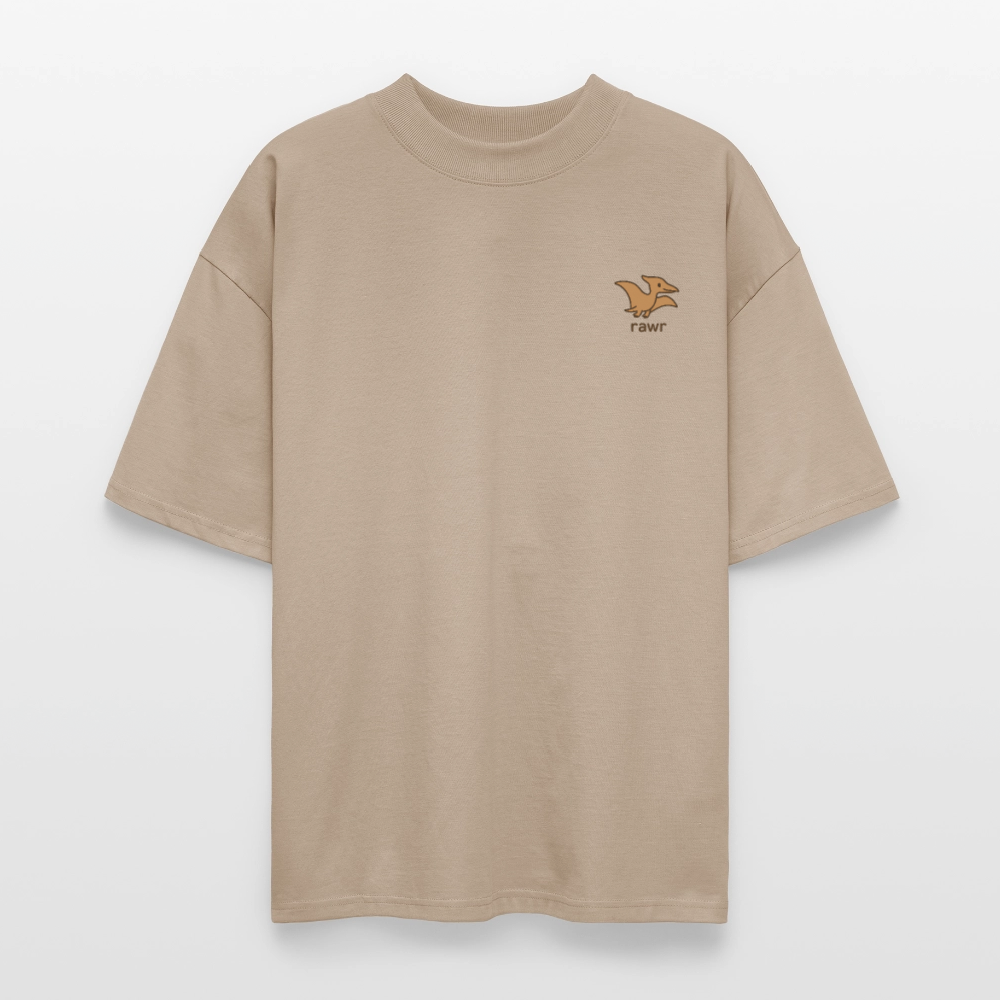 T-shirt oversize ptérodactyles - gris pierre