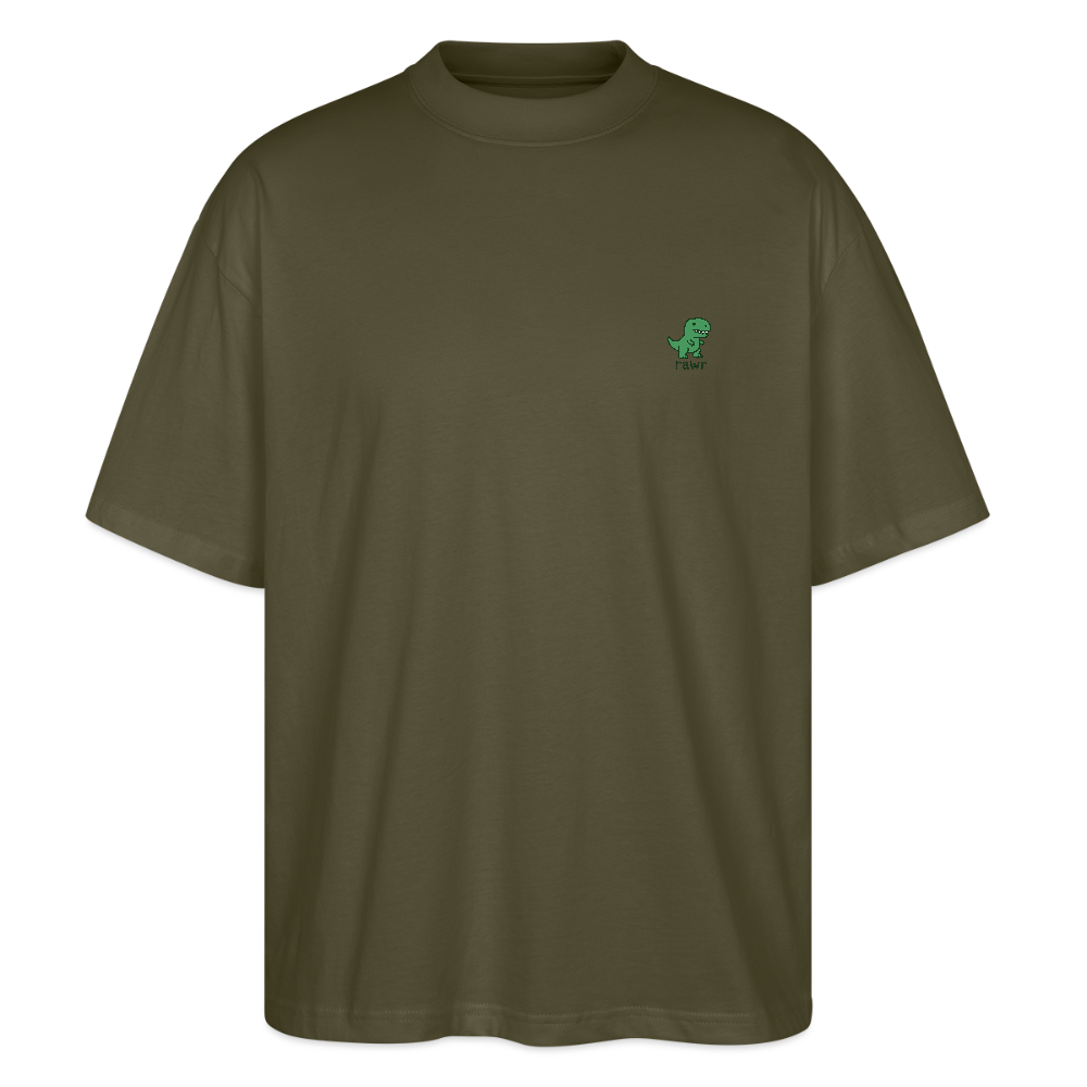 T-shirt oversize T-rex - kaki