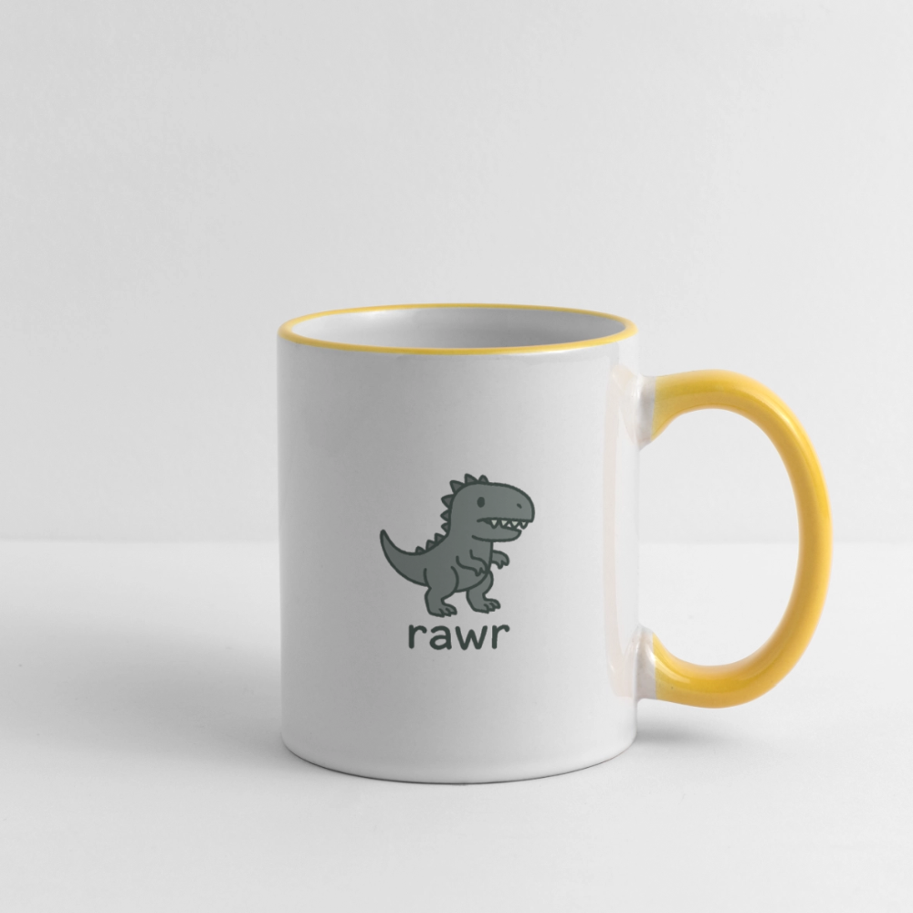 Mug Allosaure - blanc/jaune