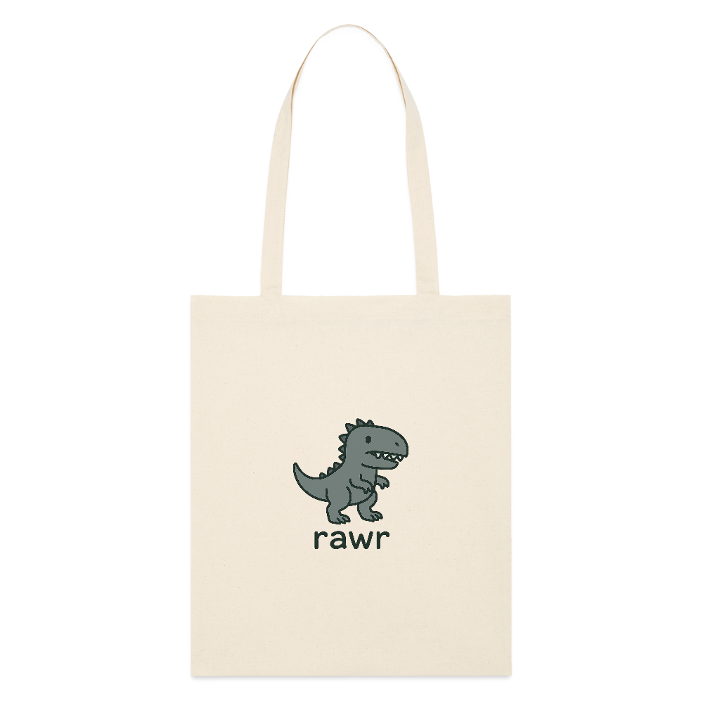 Tote bag Allosaures - blanc gris