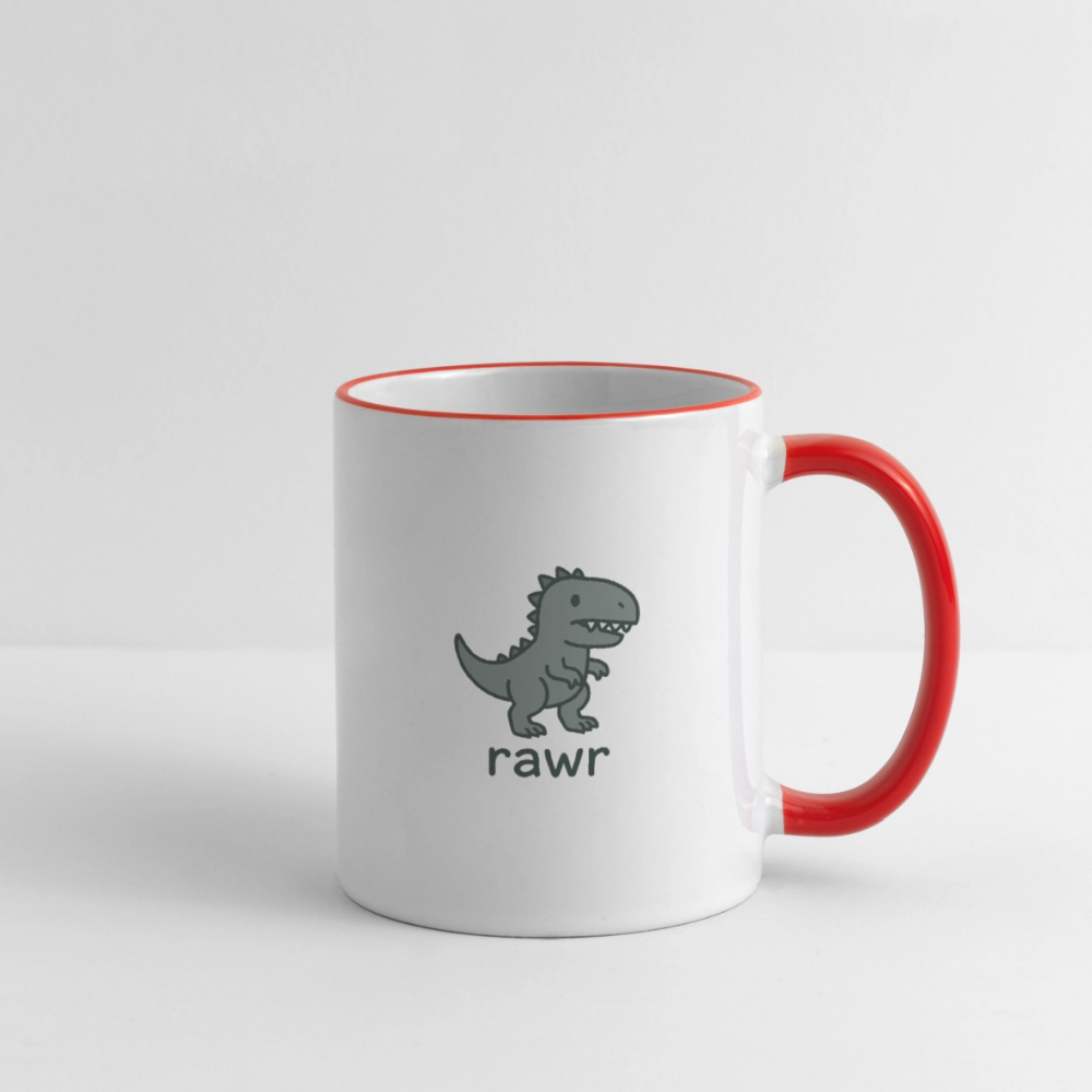 Mug Allosaure - blanc/rouge