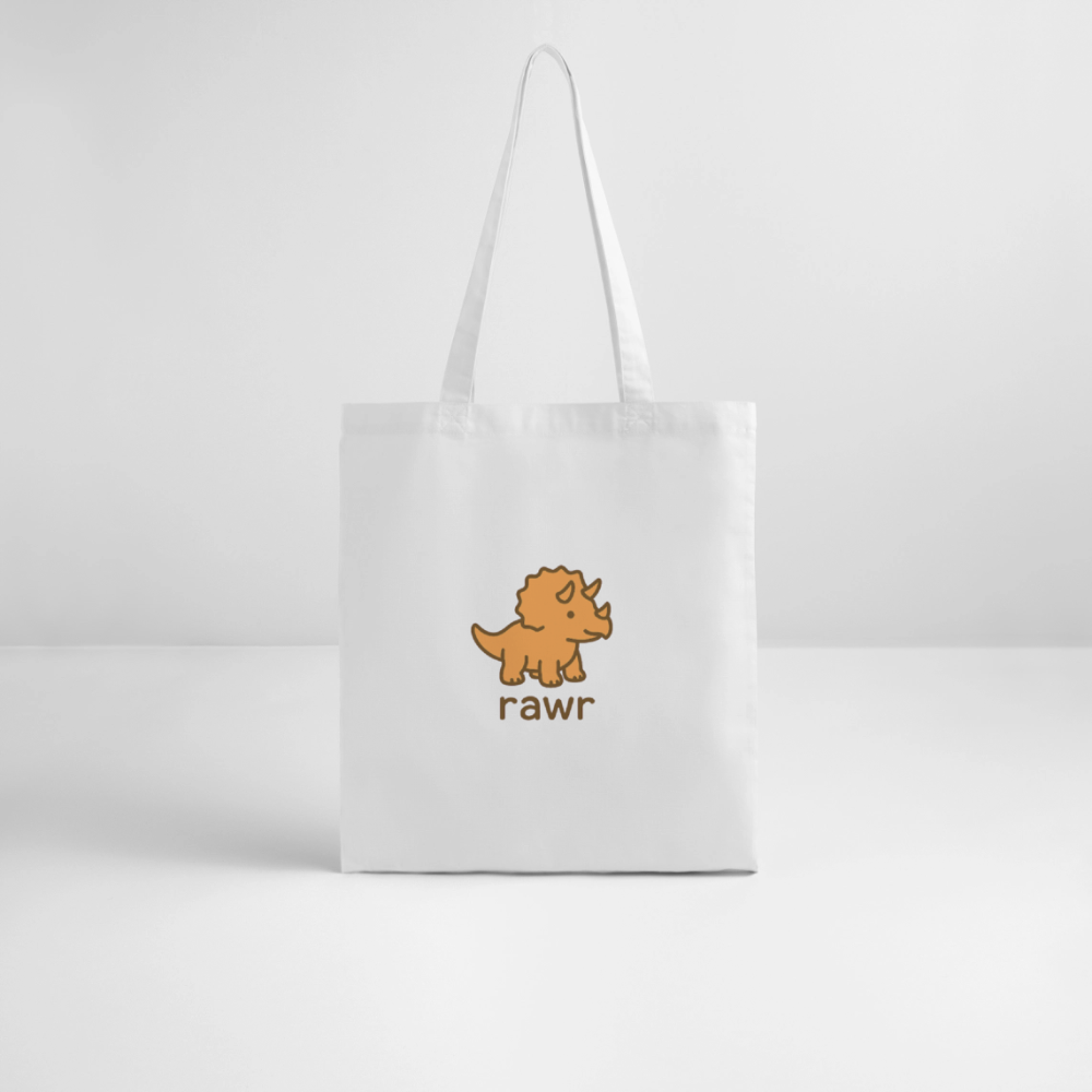 Tote bag Tricératops - blanc