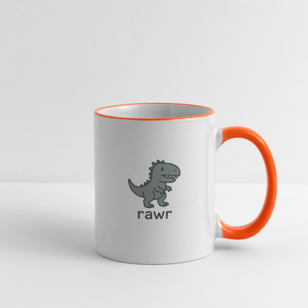 Mug Allosaure - blanc/orange