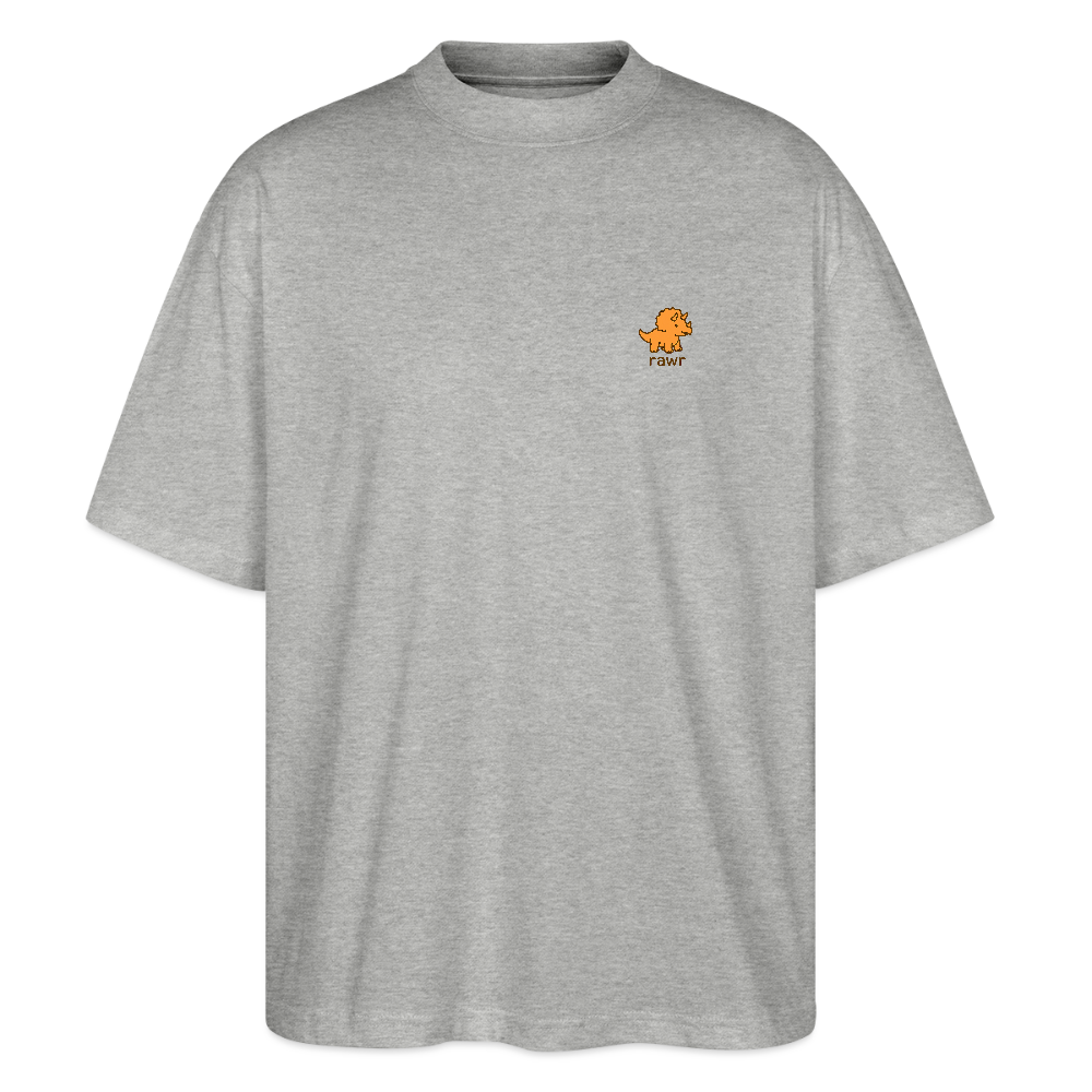 T-shirt oversize Tricératops - gris chiné
