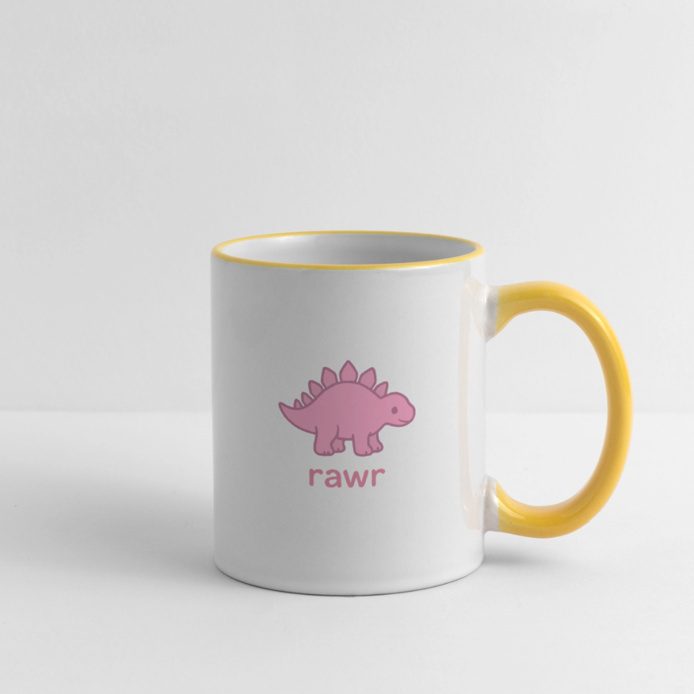 Mug Stégosaure - blanc/jaune
