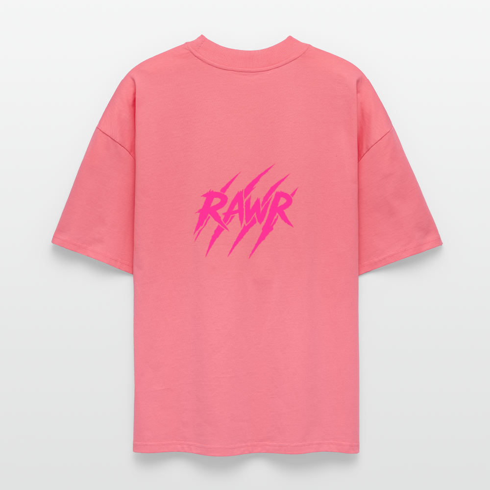 T-shirt oversize Rawr - rose