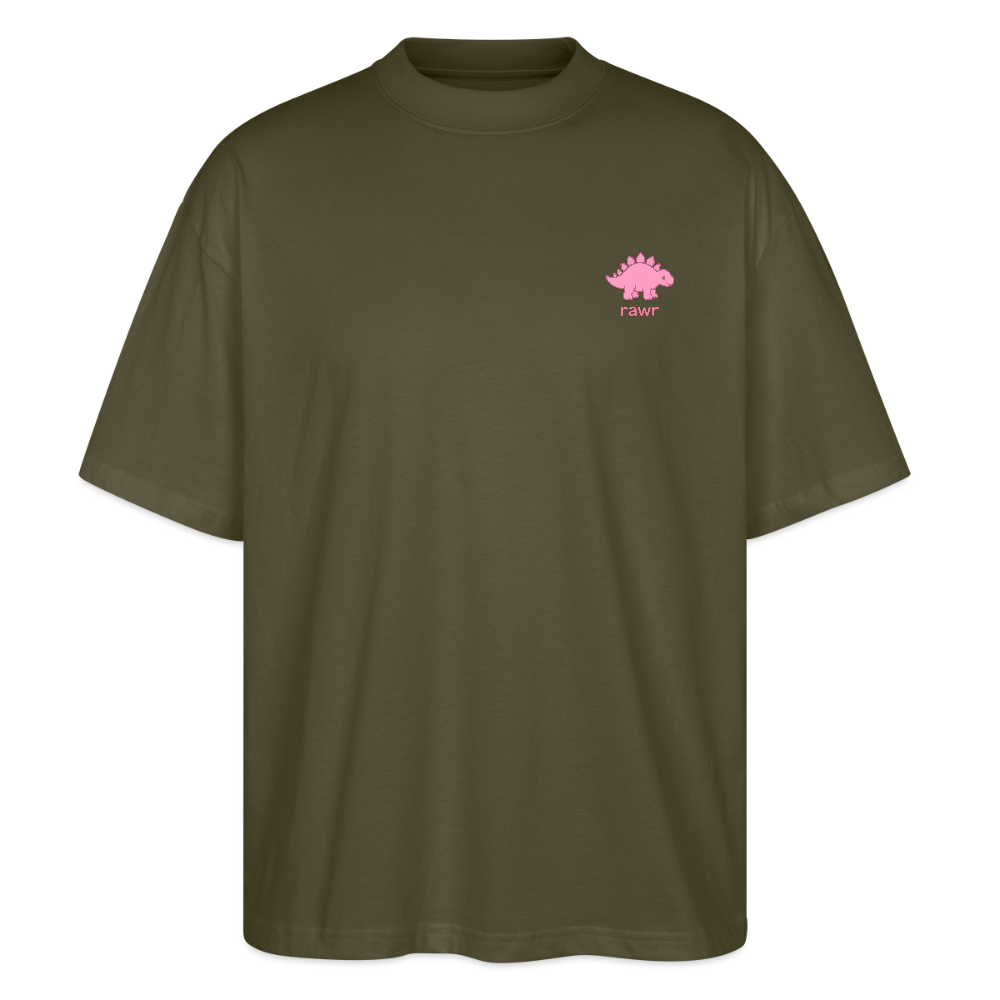 T-shirt oversize Stégosaure - kaki