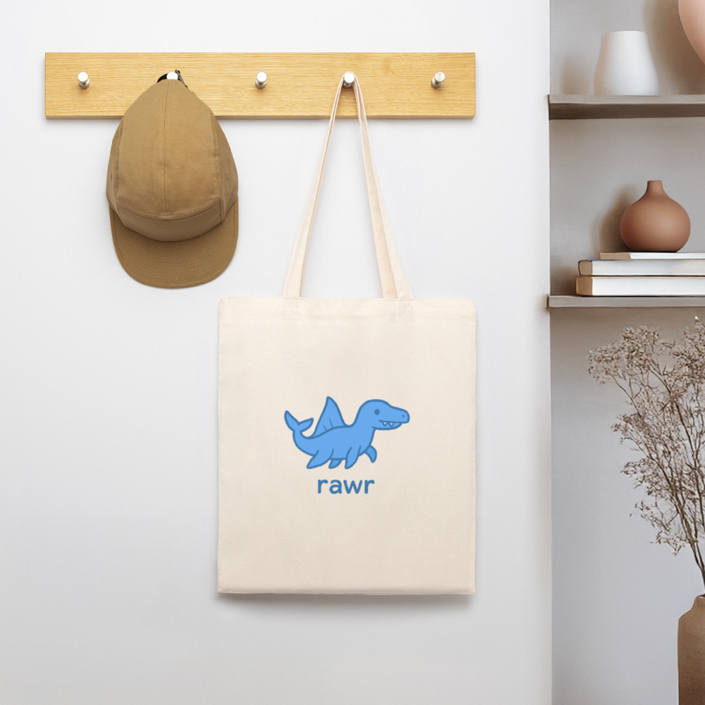 Tote bag mosasaure - blanc gris