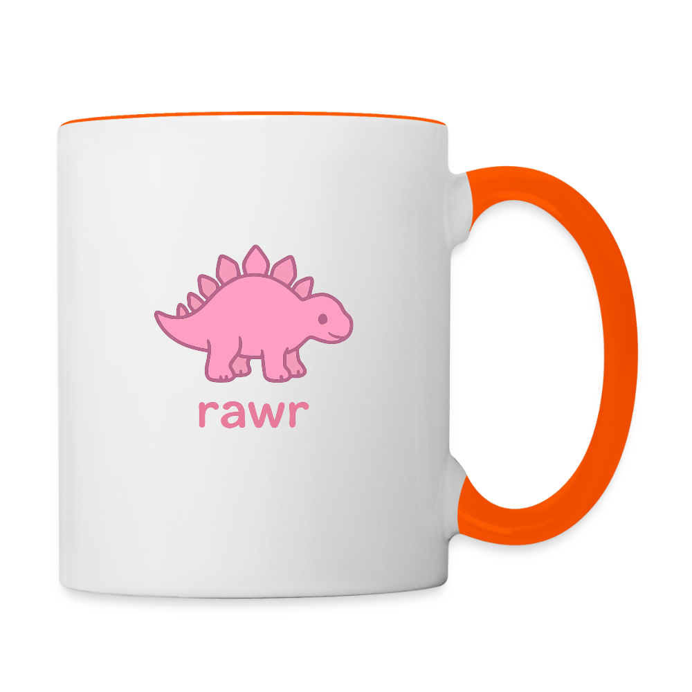 Mug Stégosaure - blanc/orange