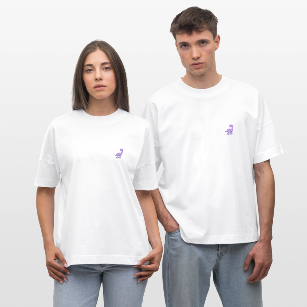T-shirt Oversize Diplodocus - blanc