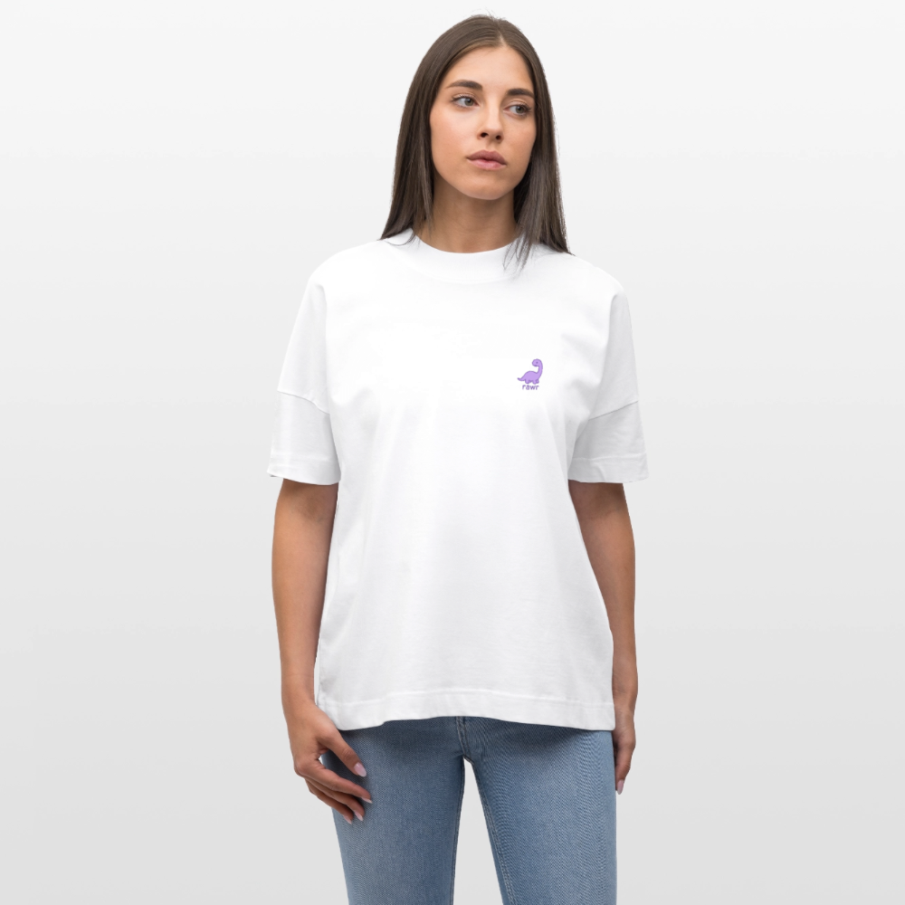 T-shirt Oversize Diplodocus - blanc