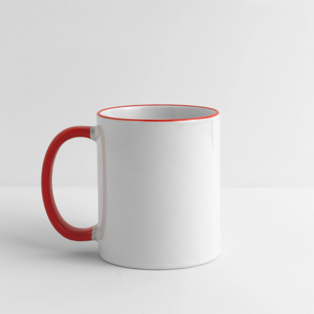 Mug Tricératops - blanc/rouge