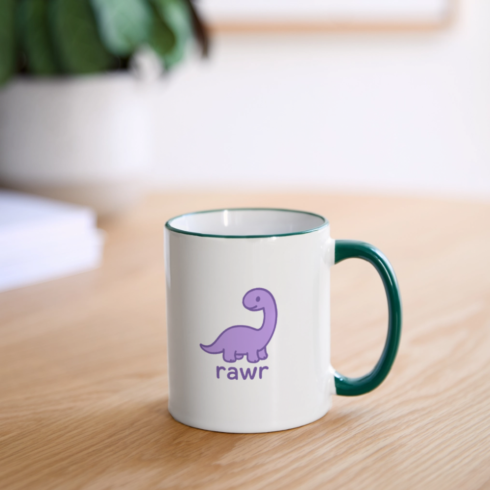 Mug Diplodocus - blanc/vert foncé