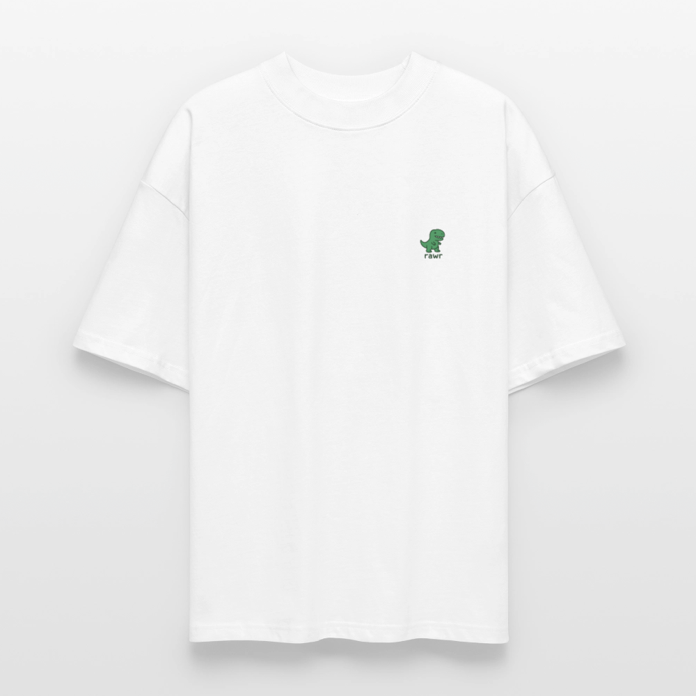 T-shirt oversize T-rex - blanc