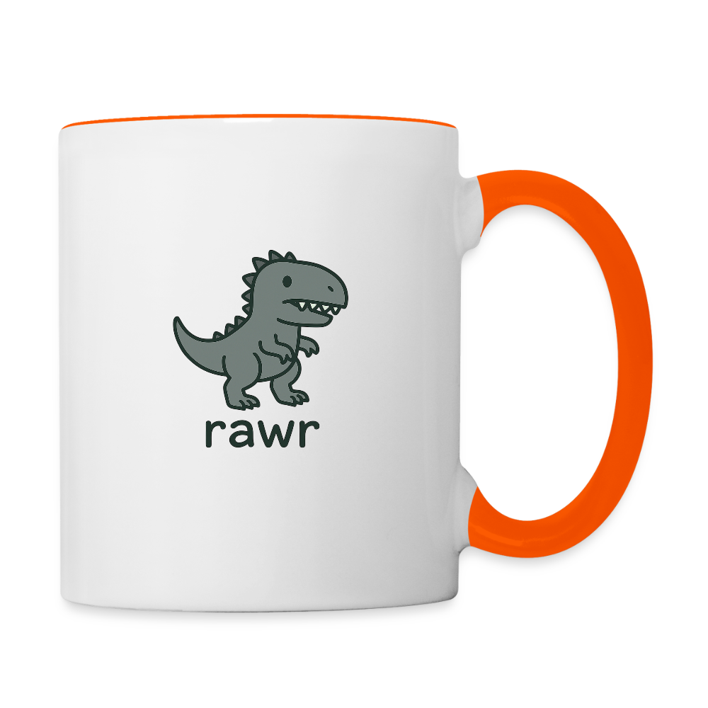 Mug Allosaure - blanc/orange