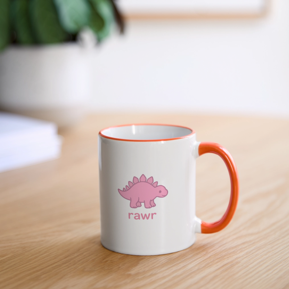 Mug Stégosaure - blanc/orange