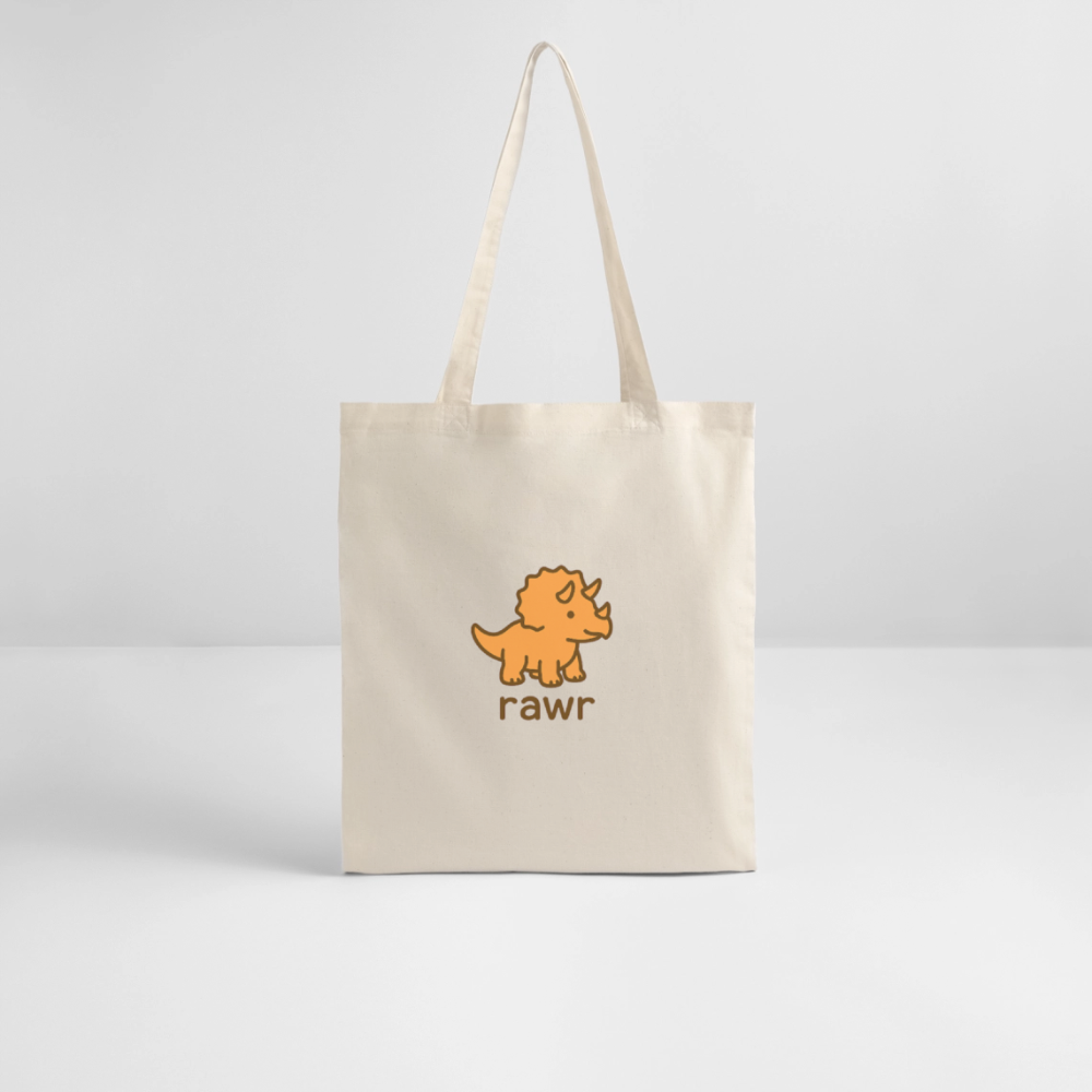 Tote bag Tricératops - blanc gris