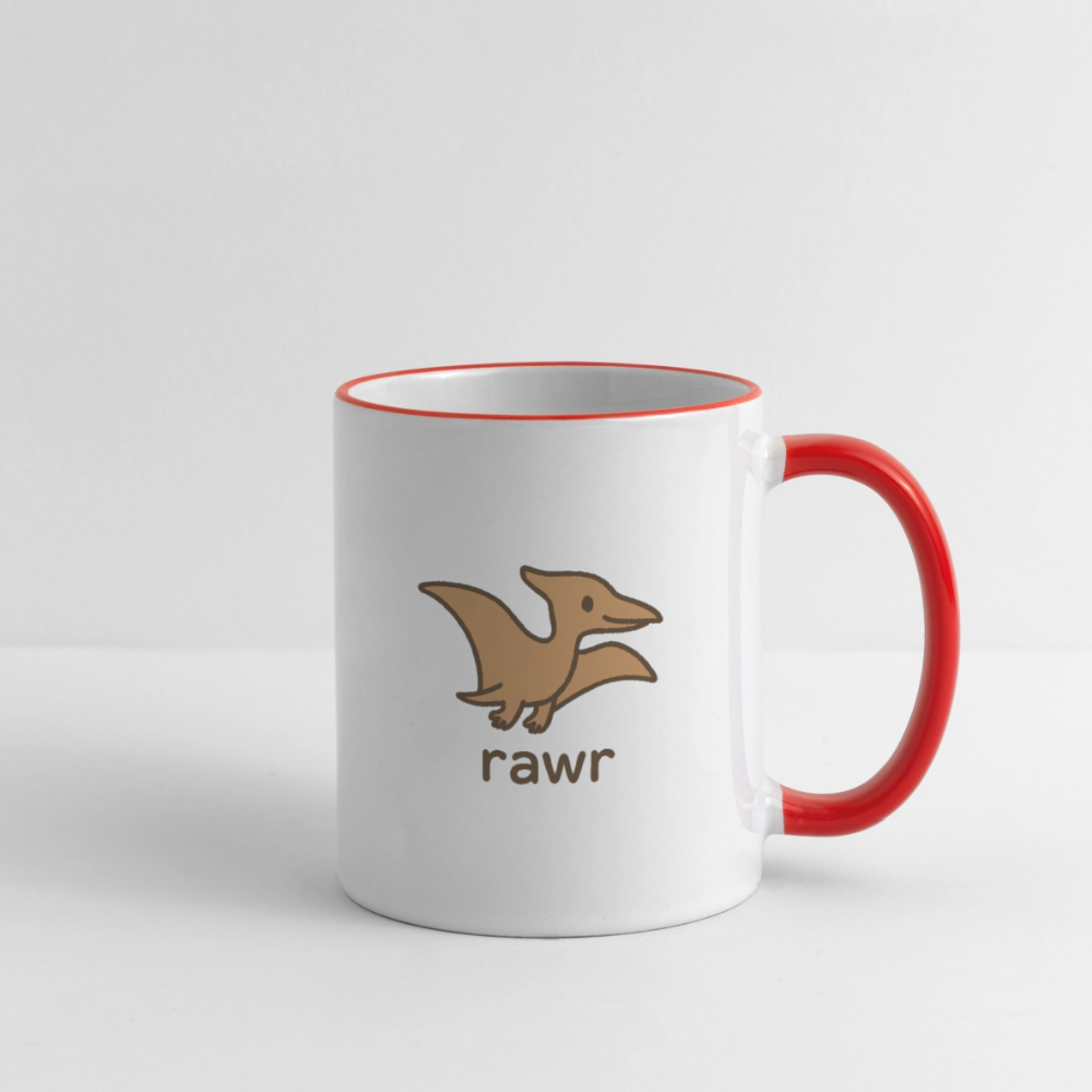 Mug Ptérodactyles - blanc/rouge